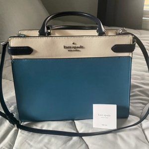 Kate Spade Staci Colorblock Large Satchel -Niagara Multi